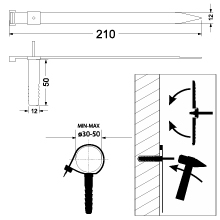 Fast fixing wire grip with bolt 