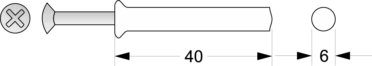 Fast assembly wall plugs KRSM-31, ?6x40