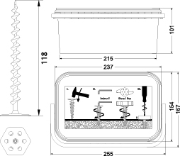 KWM 120 BOX - Thermal Insulation Fixing Plug , with key