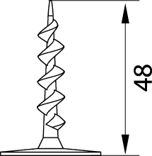 KWM 50 - Thermal Insulation Fixing Plug , with key