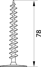 KWM 80 - Thermal Insulation Fixing Plug , with key