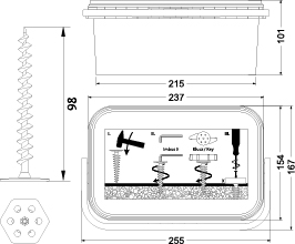 KWM 100 BOX - Thermal Insulation Fixing Plug, with key