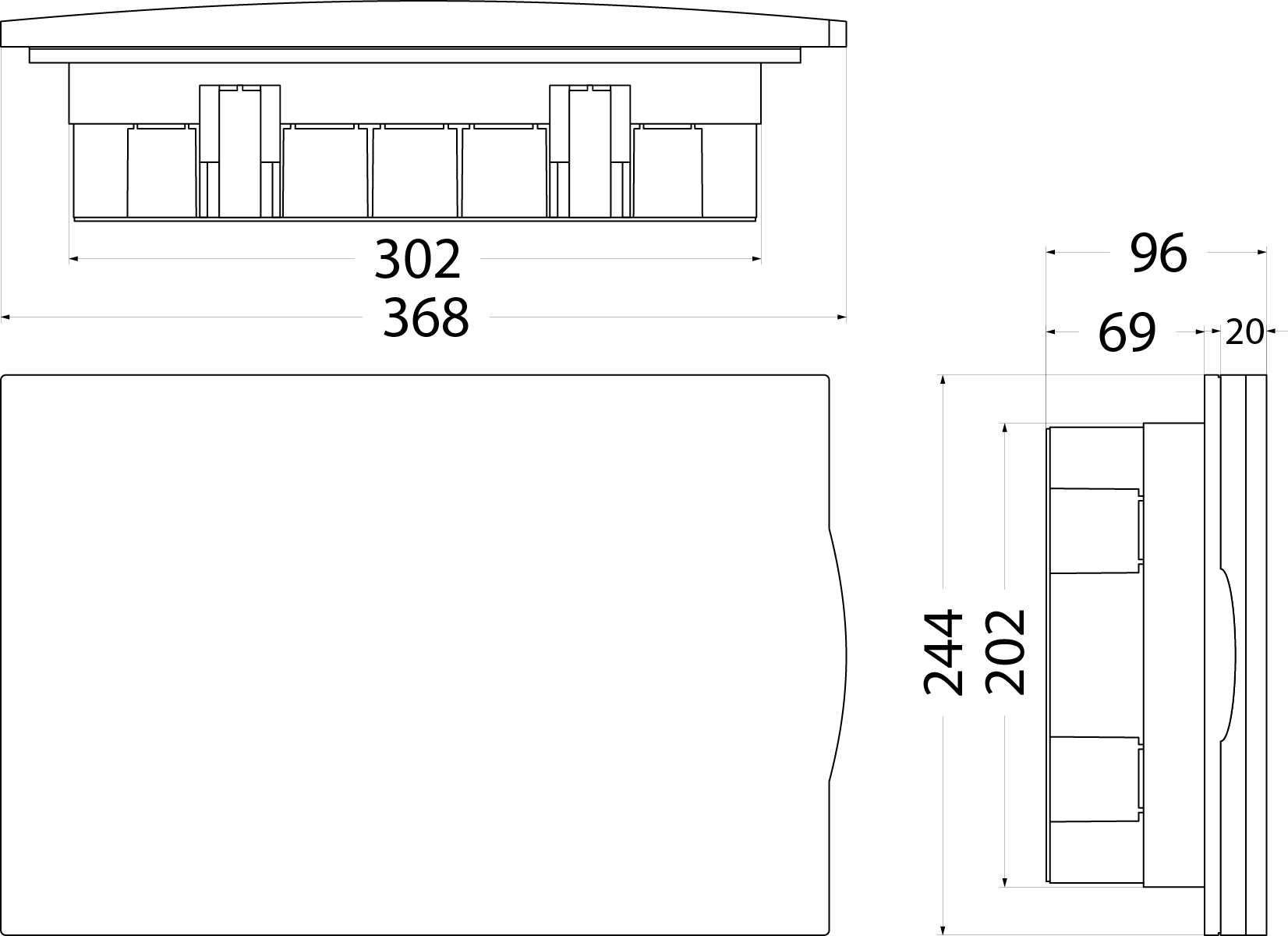 Flush Distribution Board KRP-12/B, N+PE, IP40, IK07, dedicated to hollow walls Flush Distribution Board KRP-12/B, N+PE, IP40, IK07, dedicated to hollow walls,elektro-plast