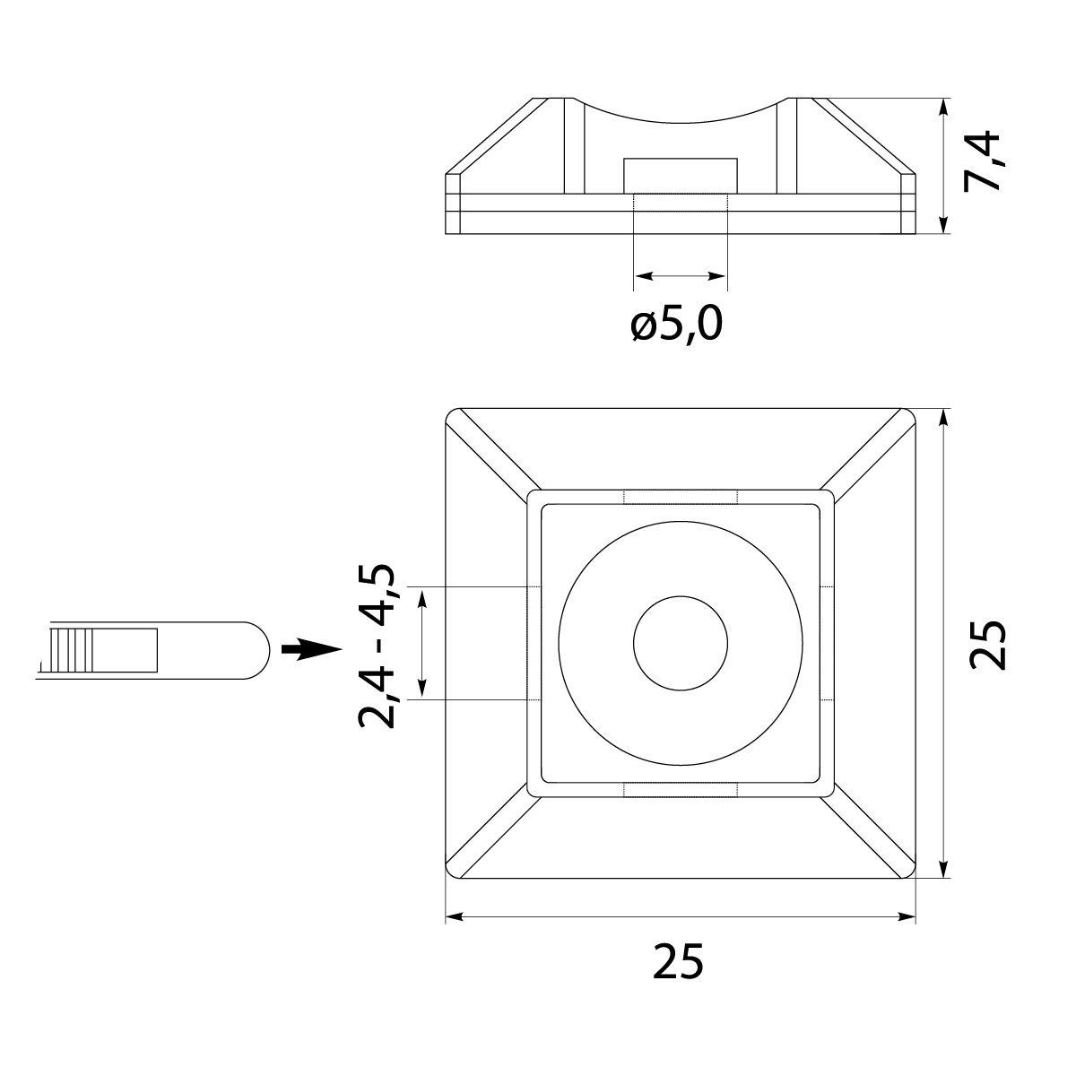 Adhesive mainframe PMS-25-25-100 Adhesive mainframe PMS-25-25-100,elektro-plast