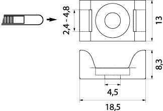 Screwed mainframe PMP-05-4-UV-100