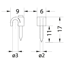 FLOP-3 Cable round clip 