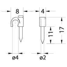 FLOP-4 Cable round clip 
