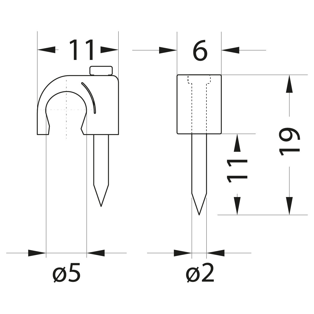 FLOP-5 Cable round clip FLOP-5 Cable round clip ,elektro-plast