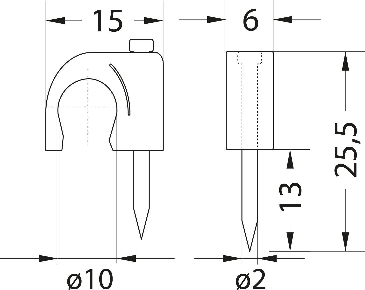 FLOP-10 Cable round clip FLOP-10 Cable round clip ,elektro-plast