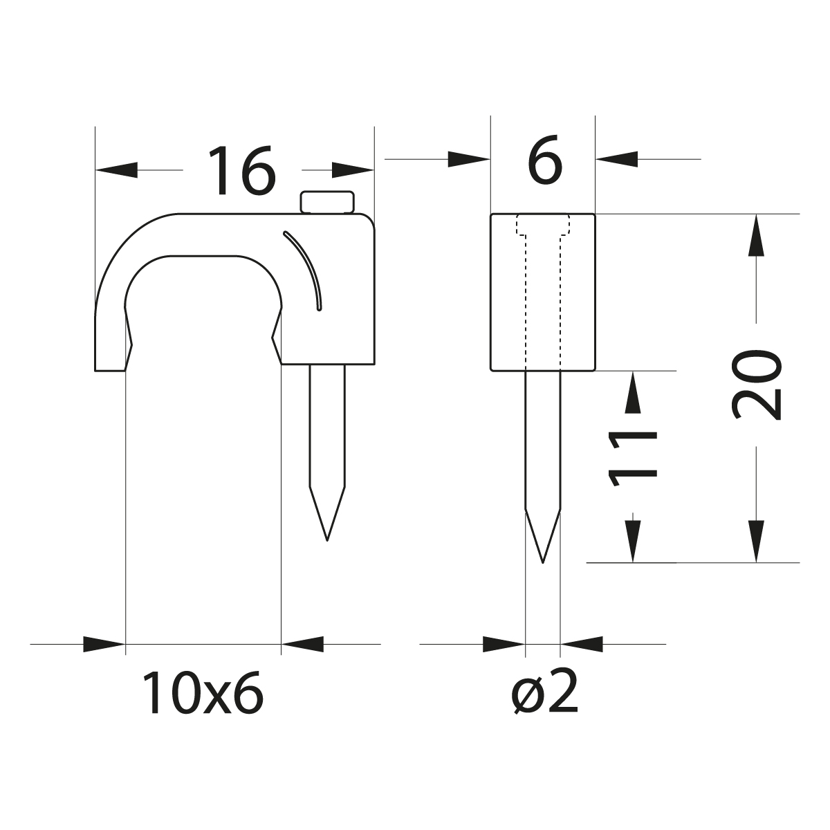 FLOP-10/6 Cable flat clip YDYp 3 x 1,5 FLOP-10/6 Cable flat clip YDYp 3 x 1,5,elektro-plast
