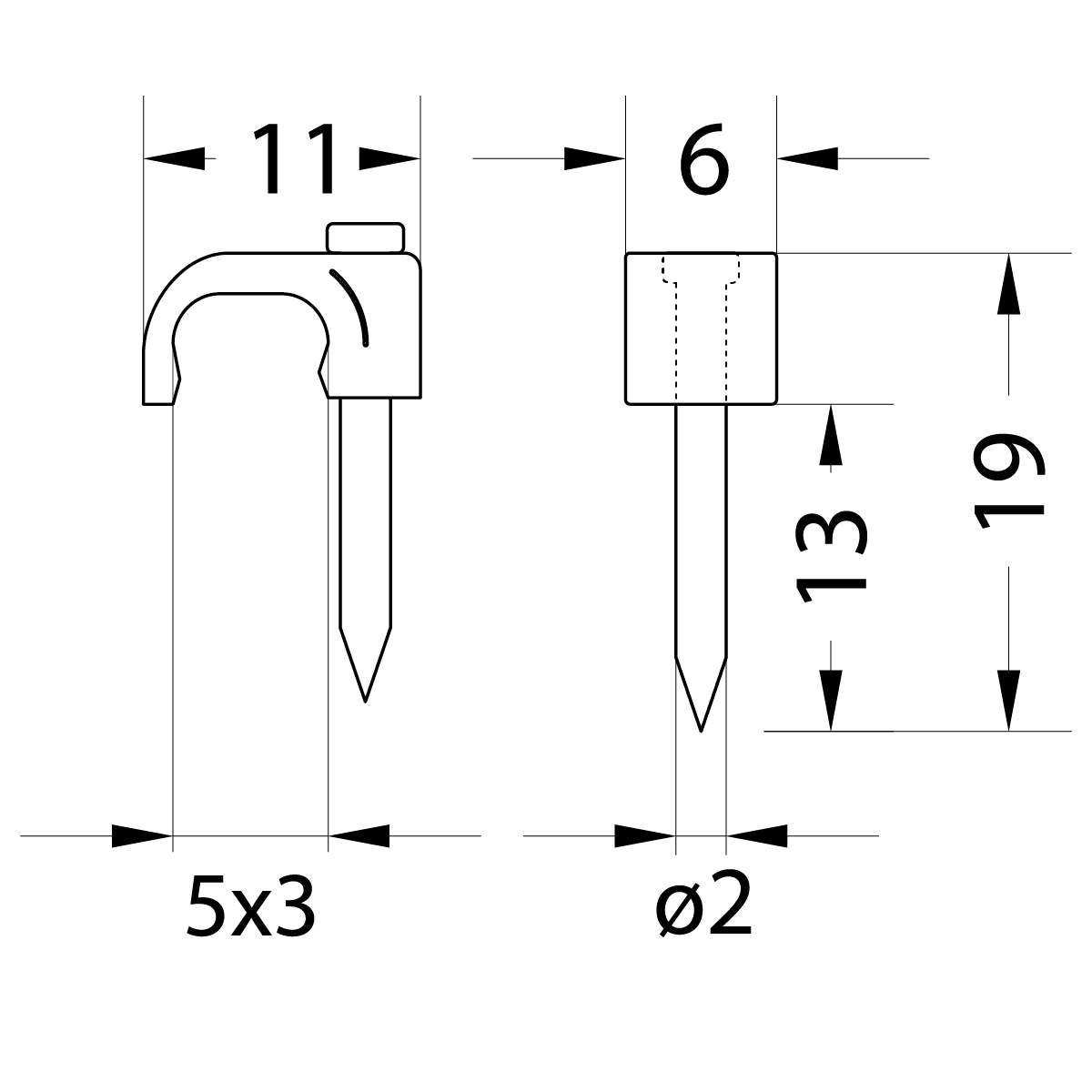 FLOP-5/3 Cable flat clip OMYp 2 x 0,5 FLOP-5/3 Cable flat clip OMYp 2 x 0,5,elektro-plast
