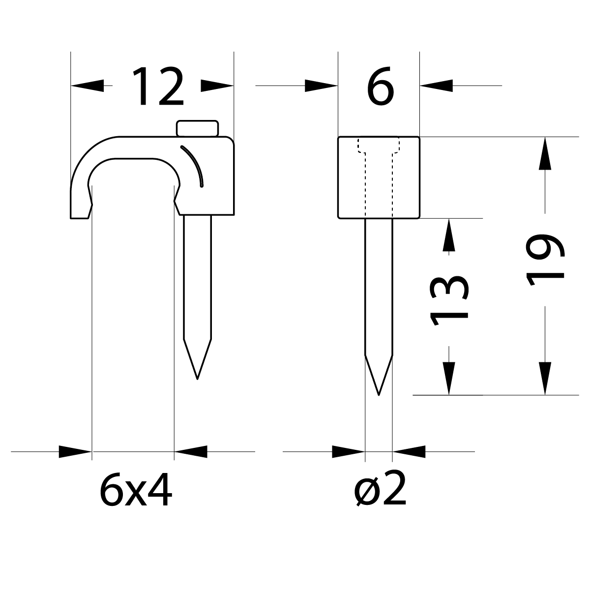 FLOP-6/4 Cable flat clip YDYp 2 x 1 FLOP-6/4 Cable flat clip YDYp 2 x 1,elektro-plast
