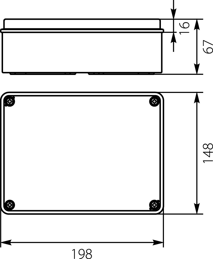 Hermetic Box PH-3C.2, with weakening rings for glands, IP65 Hermetic Box PH-3C.2, with weakening rings for glands, IP65,elektro-plast