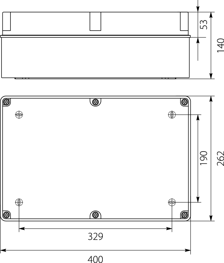 Hermetic box without weakness PH-6A.1 P, PMT-6 plate, IP65, IK07, ABS Hermetic box without weakness PH-6A.1 P, PMT-6 plate, IP65, IK07, ABS,elektro-plast