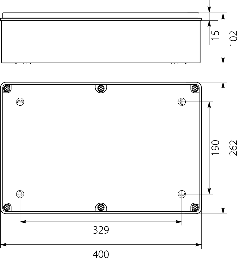Hermetic box without weakness PH-6C.1P, PMT-6 plate, IP65, IK07, ABS Hermetic box without weakness PH-6C.1P, PMT-6 plate, IP65, IK07, ABS,elektro-plast