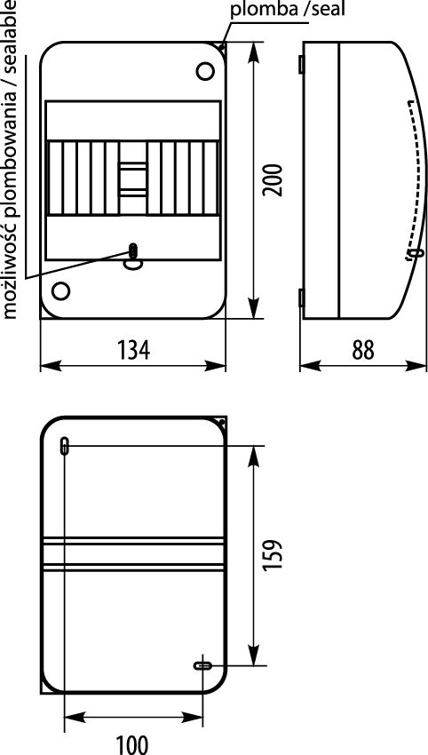 Surface distribution board - RNT 6S (N+PE) Surface distribution board - RNT 6S (N+PE),elektro-plast