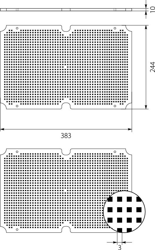 Płyta Montażowa PMT-6, perforowana, ABS Płyta Montażowa PMT-6, perforowana, ABS,elektro-plast