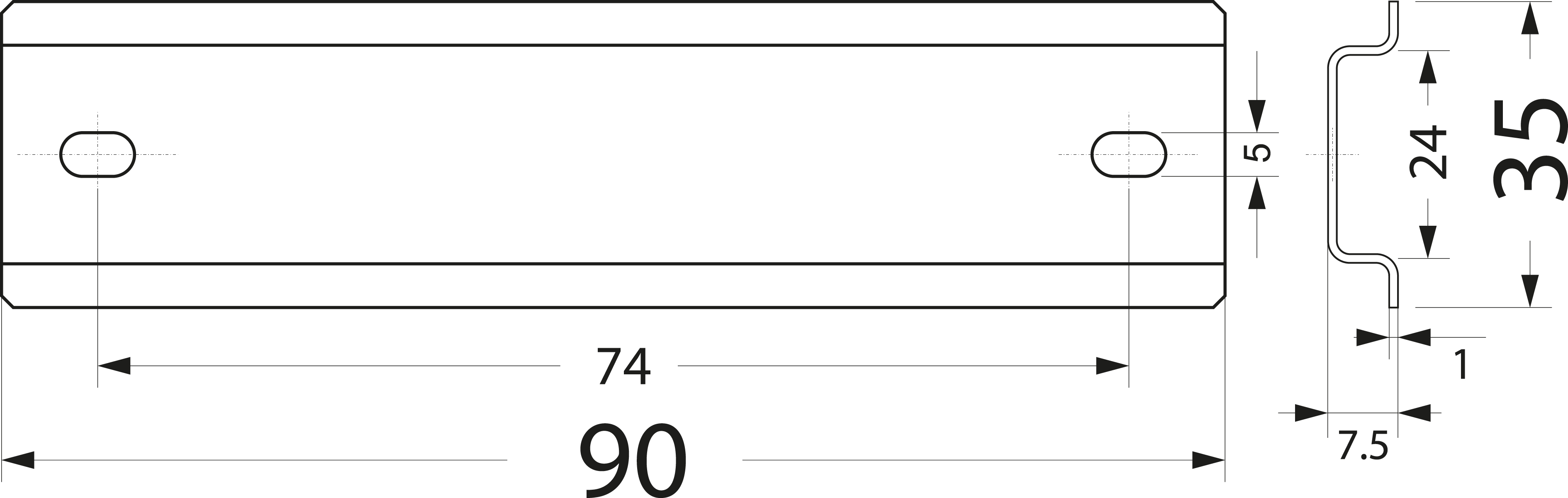 Bracket WTH 1/TH35/90 Bracket WTH 1/TH35/90,elektro-plast