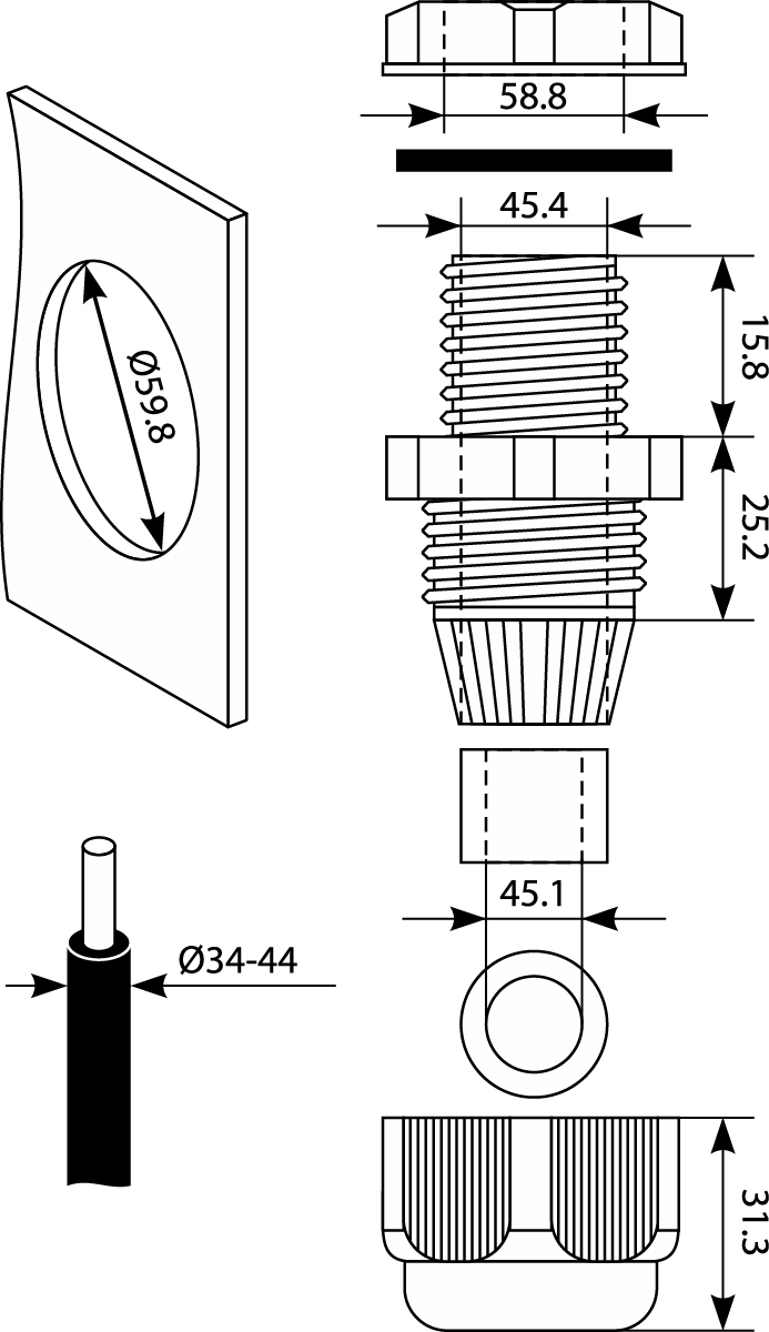 Gland Pg-48 Gland Pg-48,elektro-plast