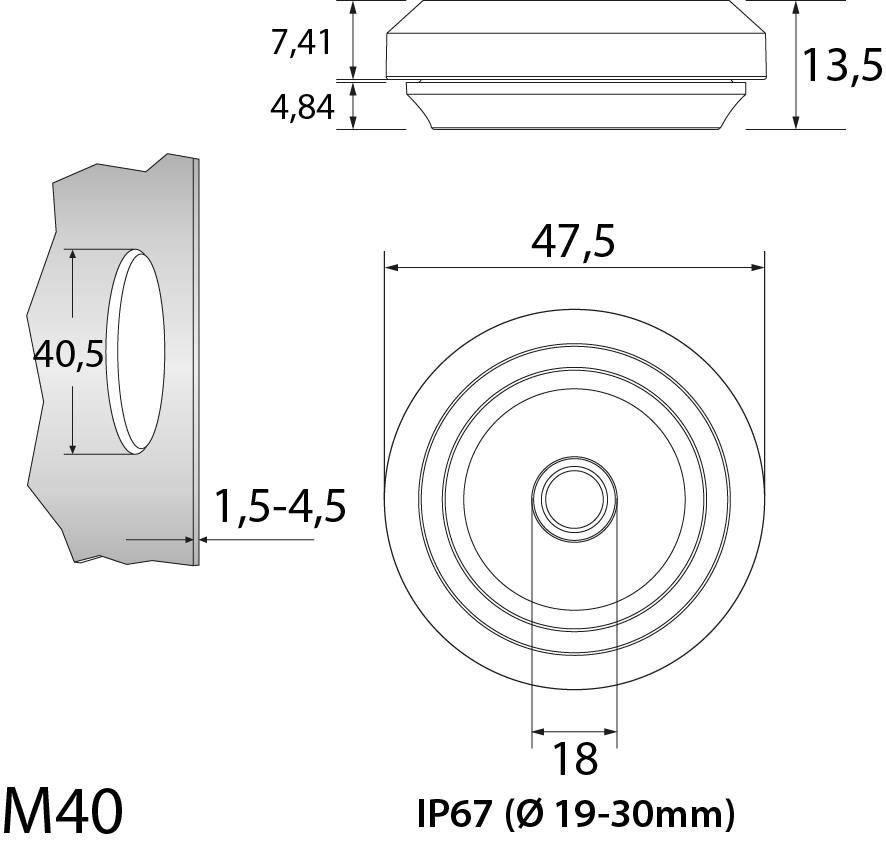 Multigate TSS M40 Grey Multigate TSS M40 Grey,elektro-plast