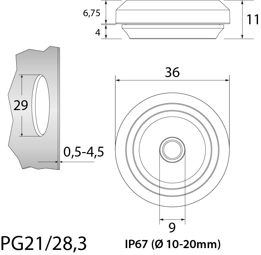 Multigate TSS PG21/28.3, white Multigate TSS PG21/28.3, white,elektro-plast