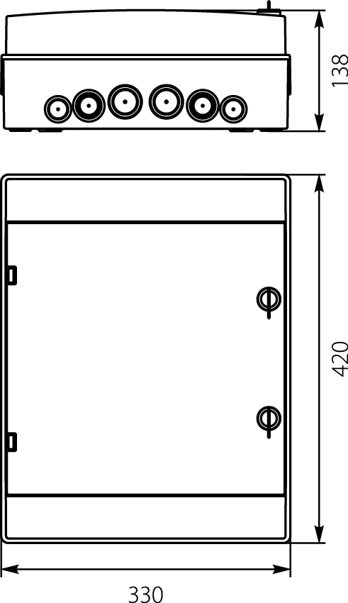 Hermetic distribution board RH-24/B (white door) Hermetic distribution board RH-24/B (white door),elektro-plast