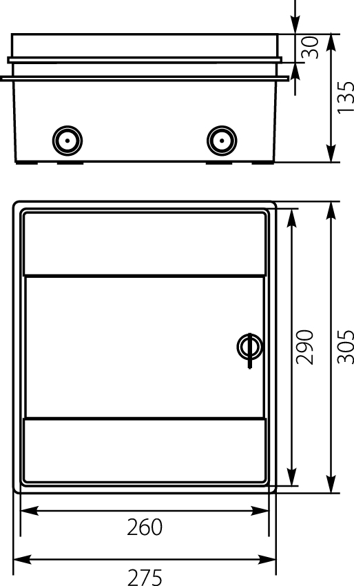Hermetic distribution board RHp-8/Z (with lock) Hermetic distribution board RHp-8/Z (with lock),elektro-plast