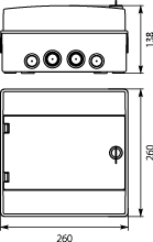 Hermetic distribution board RH-8 