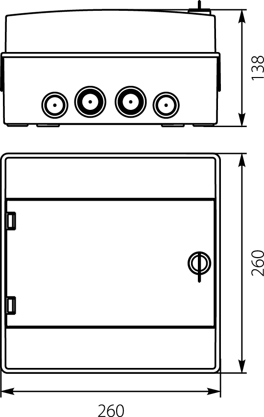 Hermetic Distribution Board RH-8/UV, AC/DC, 1500VDC, 500VAC, IP65, color: gray Hermetic Distribution Board RH-8/UV, AC/DC, 1500VDC, 500VAC, IP65, color: gray,elektro-plast