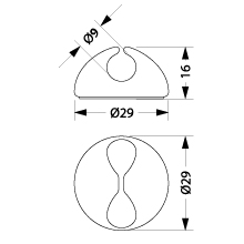 Cable clip holder UKSO-1, 1xØ9mm, color: black