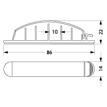 Releasable clamp UKSot-6, 6xØ10mm, color: black