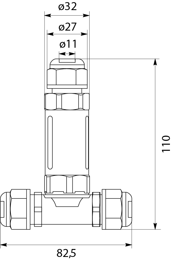 Złączka kablowa SPNT 325 (3x2.5) trójnik, 250V AC, 16A, IP68 Złączka kablowa SPNT 325 (3x2.5) trójnik, 250V AC, 16A, IP68,elektro-plast