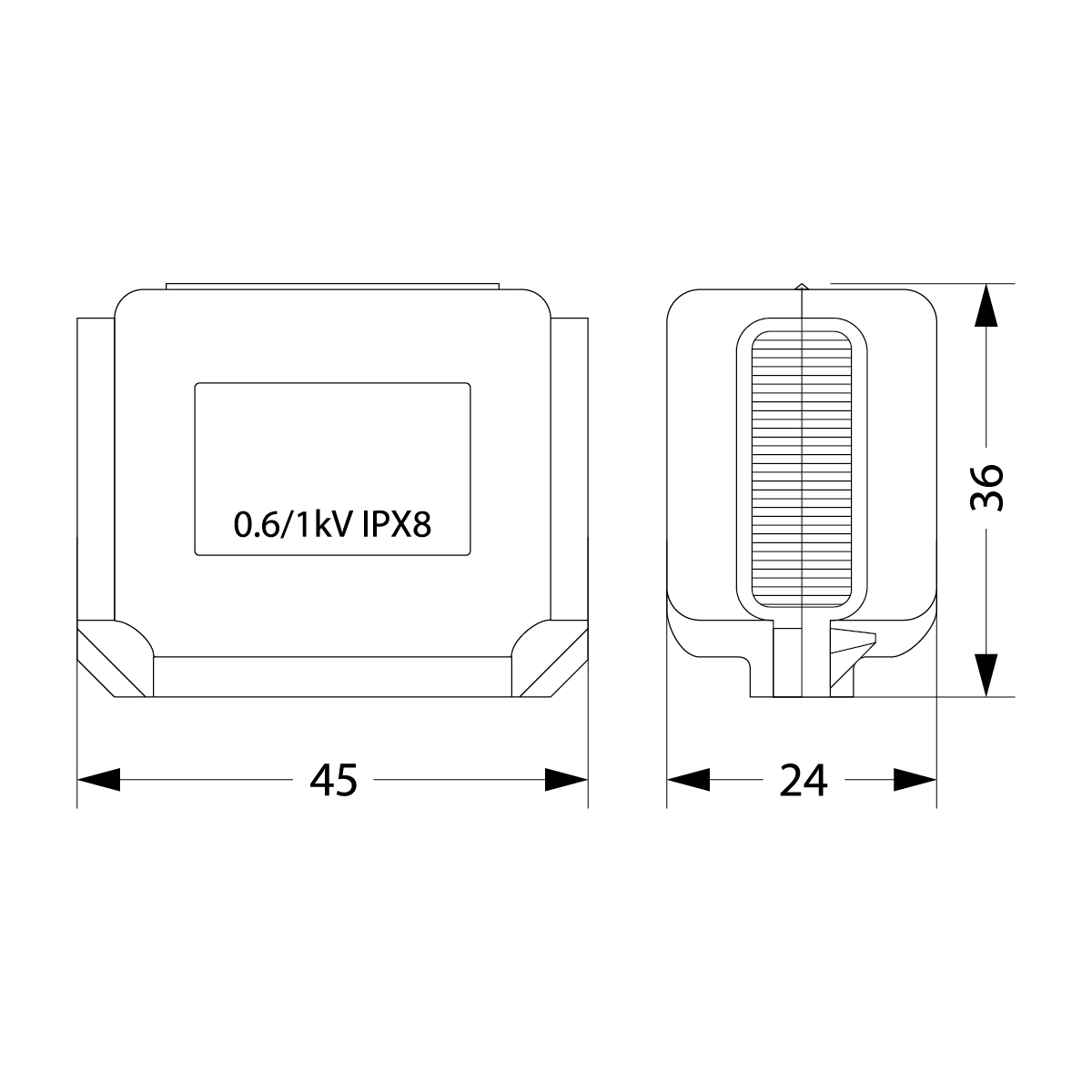 Cable Sleeve with gel - MZGEL45, 45x37x24mm, GELEBOX, IPX8, 0.6/1kV Cable Sleeve with gel - MZGEL45, 45x37x24mm, GELEBOX, IPX8, 0.6/1kV,elektro-plast