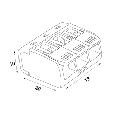 CMK-623 Connector 450V, 32A, 3x4 mm², no need to crimp