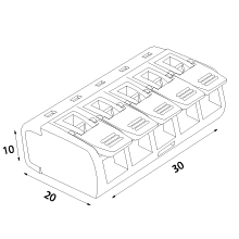 CMK-625 Connector 450V, 32A, 5x4 mm², no need to crimp