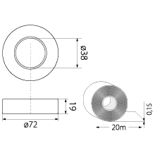 Electrical tape 19 x 20m (0,15) CZ , black