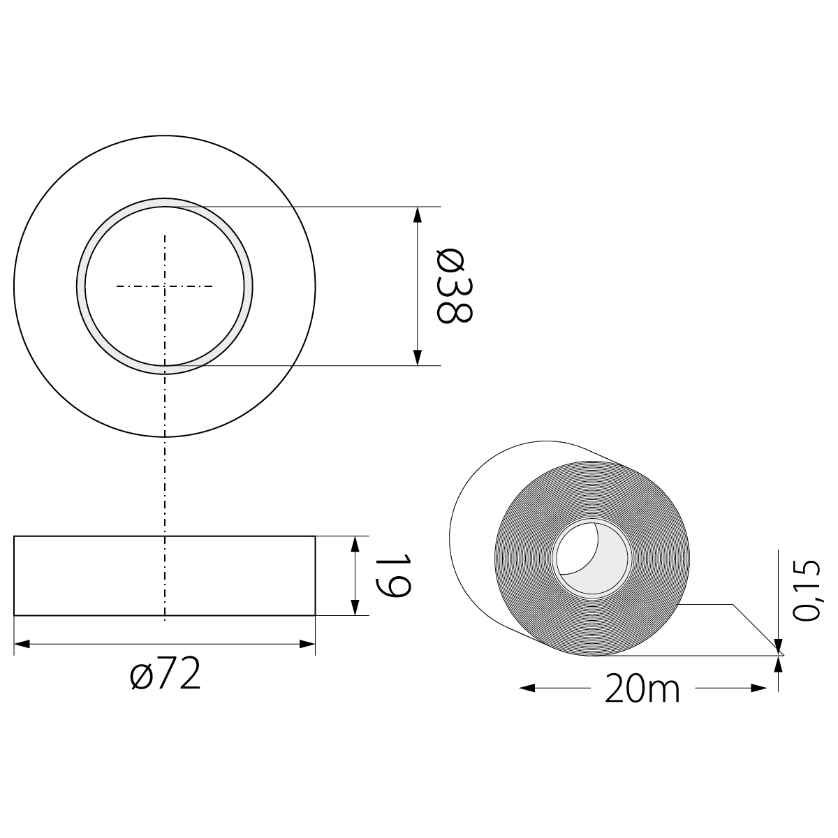 Electrical tape 19 x 20m (0,15) ZZ , yellow and green Electrical tape 19 x 20m (0,15) ZZ , yellow and green,elektro-plast