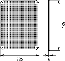 Płyta montażowa PM-UNI-2 perforowana, do obudowy UNI-2