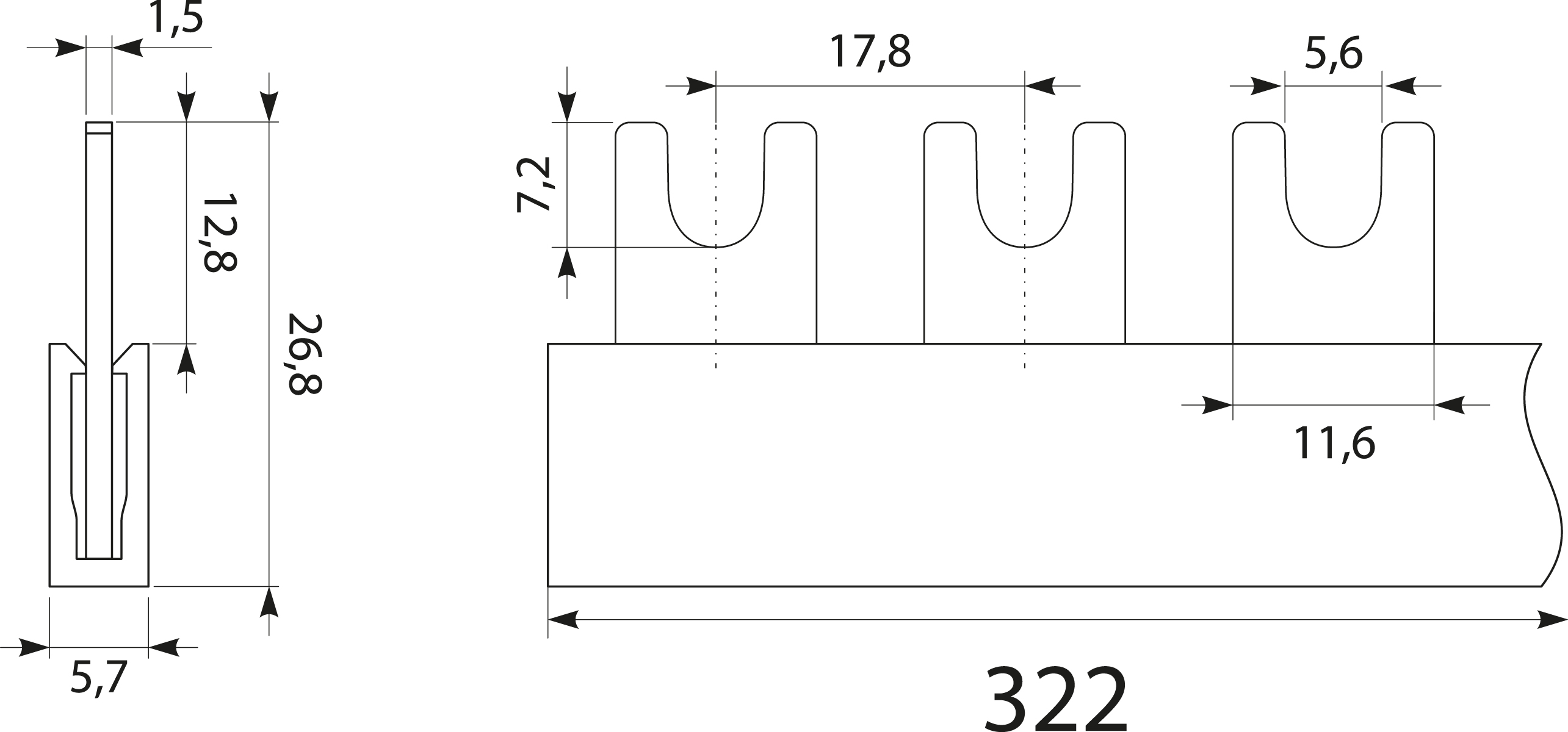 Current terminal strip 1F S-181F-16 Current terminal strip 1F S-181F-16,elektro-plast
