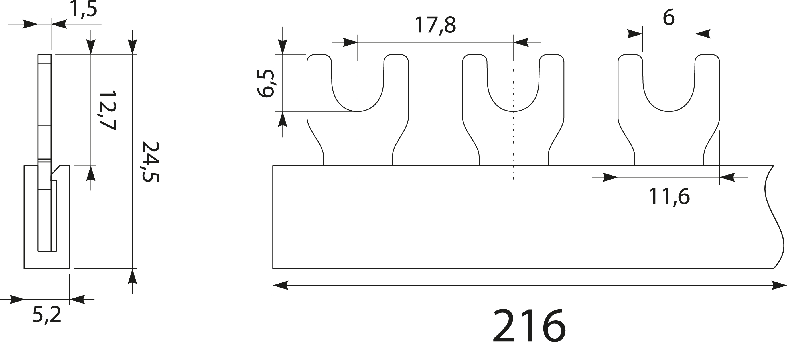 Current terminal strip 1F S-121F-12 Current terminal strip 1F S-121F-12,elektro-plast