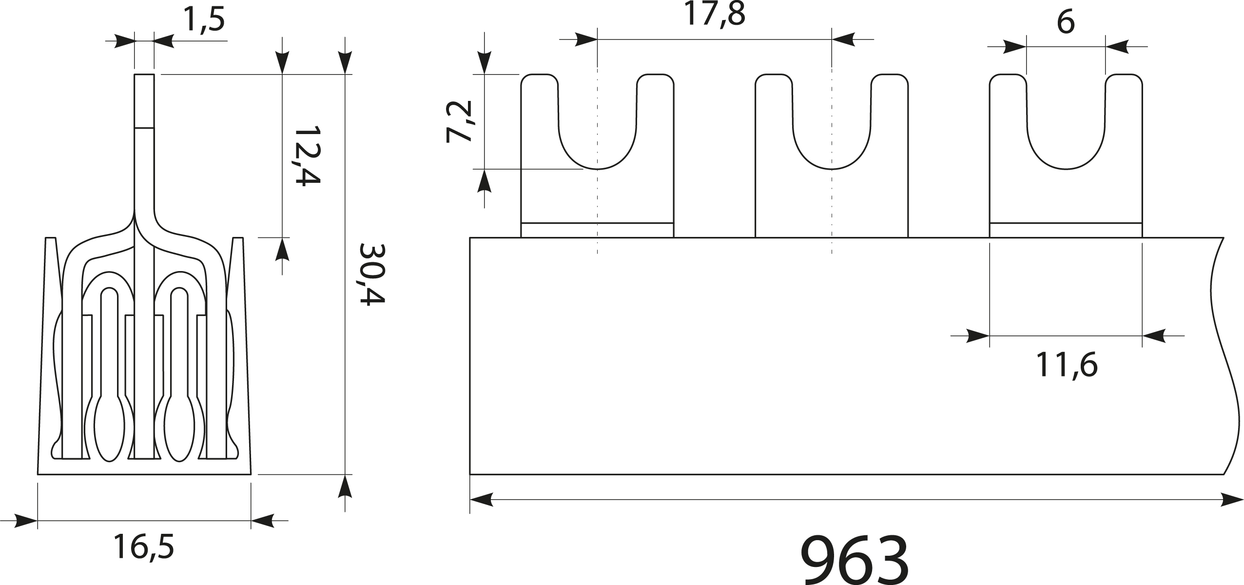 Current terminal strip 3F S-543F-16 Current terminal strip 3F S-543F-16,elektro-plast