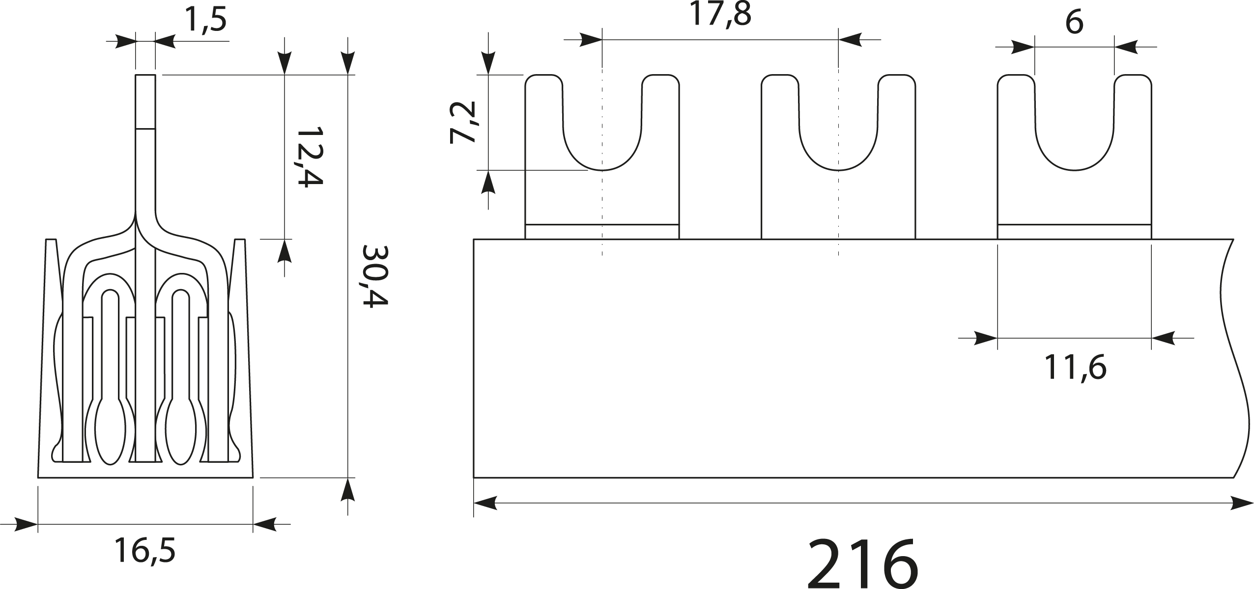 Current terminal strip 3F S-123F-16 Current terminal strip 3F S-123F-16,elektro-plast