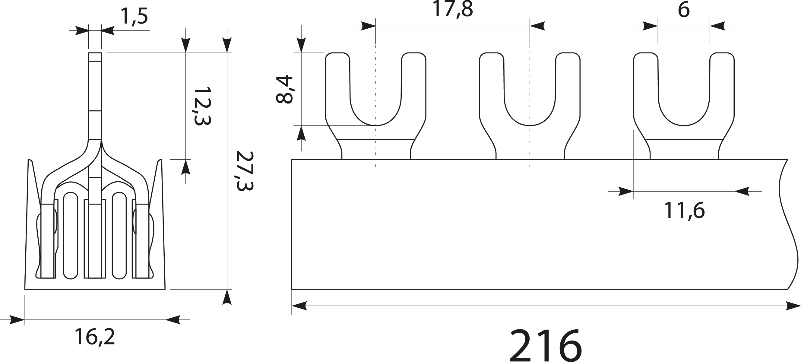 Current terminal strip 3F S-123F-12 Current terminal strip 3F S-123F-12,elektro-plast
