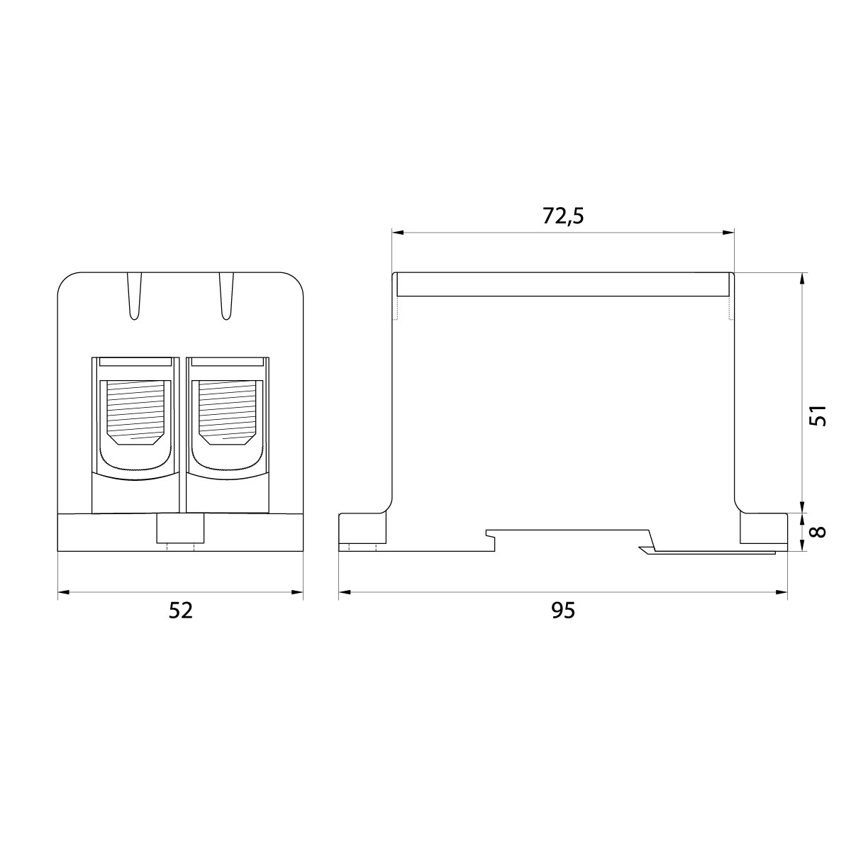 Connector WLZ35/2x150/n Al/Cu,color: blue, Cu320A Al290A Connector WLZ35/2x150/n Al/Cu,color: blue, Cu320A Al290A,elektro-plast