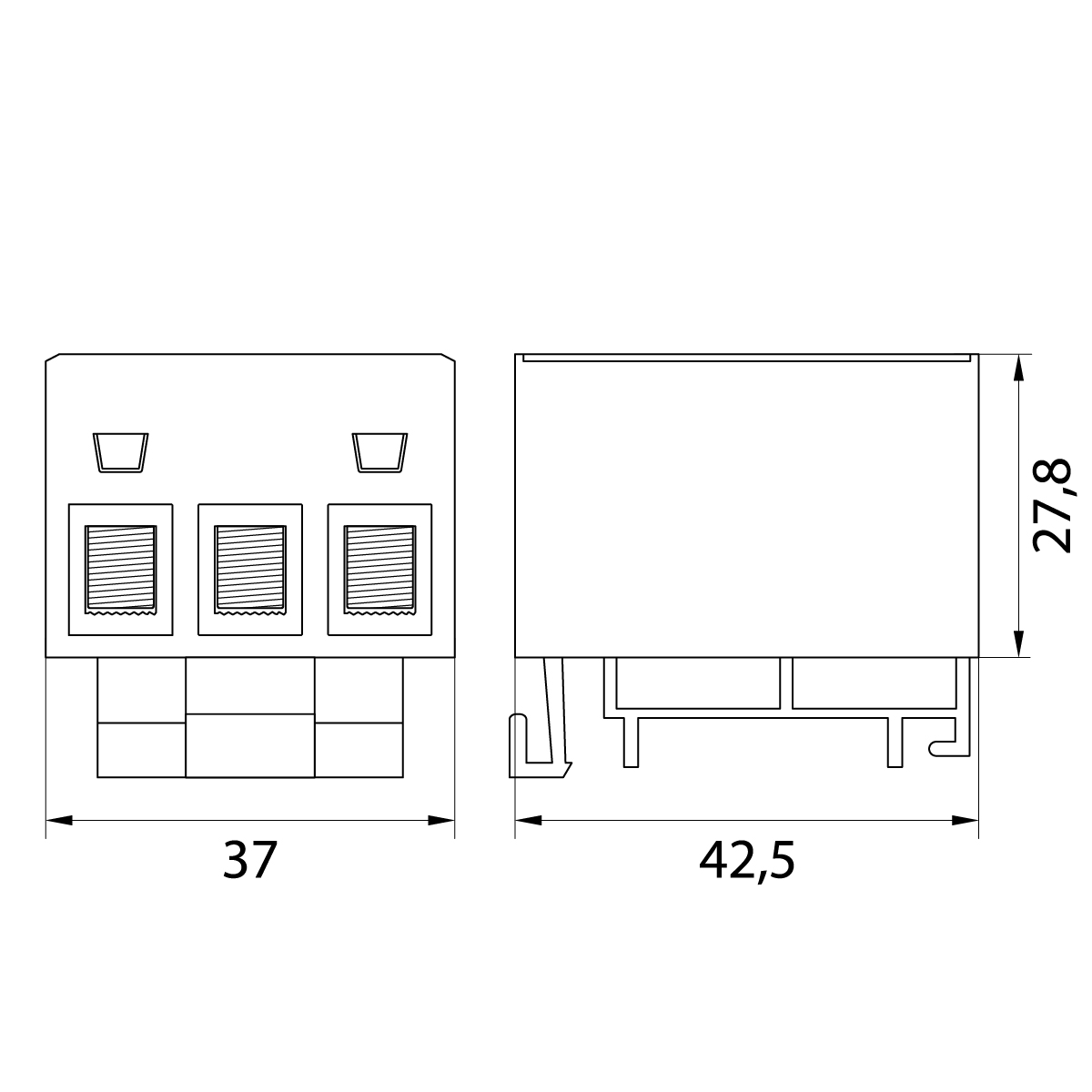 Connector WLZ35/3x16/s, color: gray Connector WLZ35/3x16/s, color: gray,elektro-plast