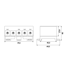Connector WLZ35/5x35/sssnz, color: 3x gray, blue, yellow-green, TH35