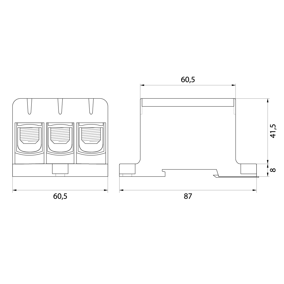Connector WLZ35/3x95/n, color: blue, TH35 Connector WLZ35/3x95/n, color: blue, TH35,elektro-plast