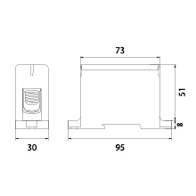 Connector WLZ35P/150/n Al/Cu, to TH35, color: blue, Cu320A Al290A