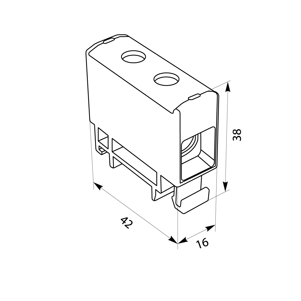 WLZ35P/35/s Connector Al/Cu. to TH35 rail, to flat surfaces, gray colour, Cu135A Al120A WLZ35P/35/s Connector Al/Cu. to TH35 rail, to flat surfaces, gray colour, Cu135A Al120A,elektro-plast