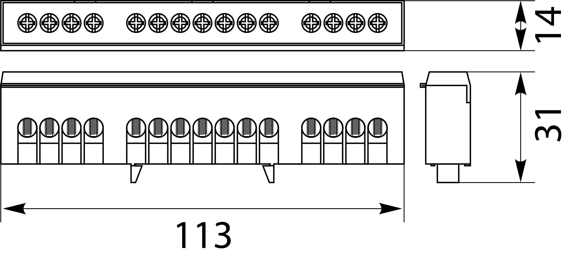 N and PE Terminal strip (insulated) - LZG-15P to TH 35 rails, colour: green N and PE Terminal strip (insulated) - LZG-15P to TH 35 rails, colour: green,elektro-plast